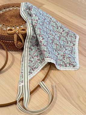 Cottagecore Paisley Floral Print Hair Scarf